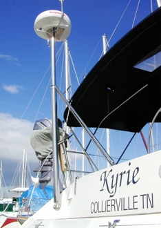 fixed top mounted on transom scoop